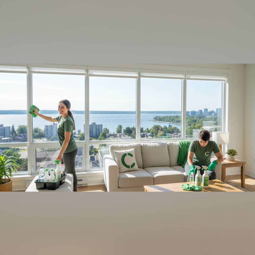 Bright, spotless modern living room with natural light - Clean Queen Cleaning Service, residential cleaning in Barrie, ON